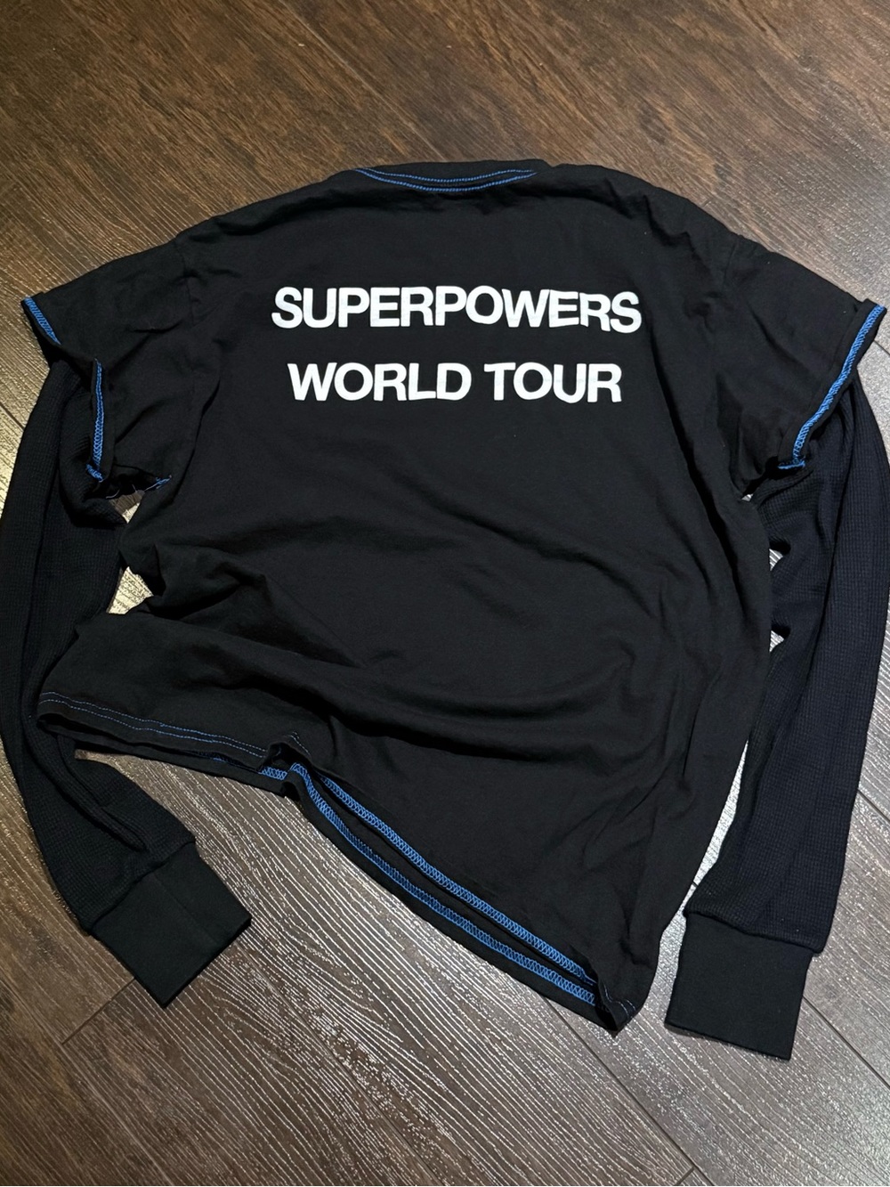 Daniel Caesar Superpowers World Tour 2023 Thermal Long Sleeve T-Shirt Men Size M